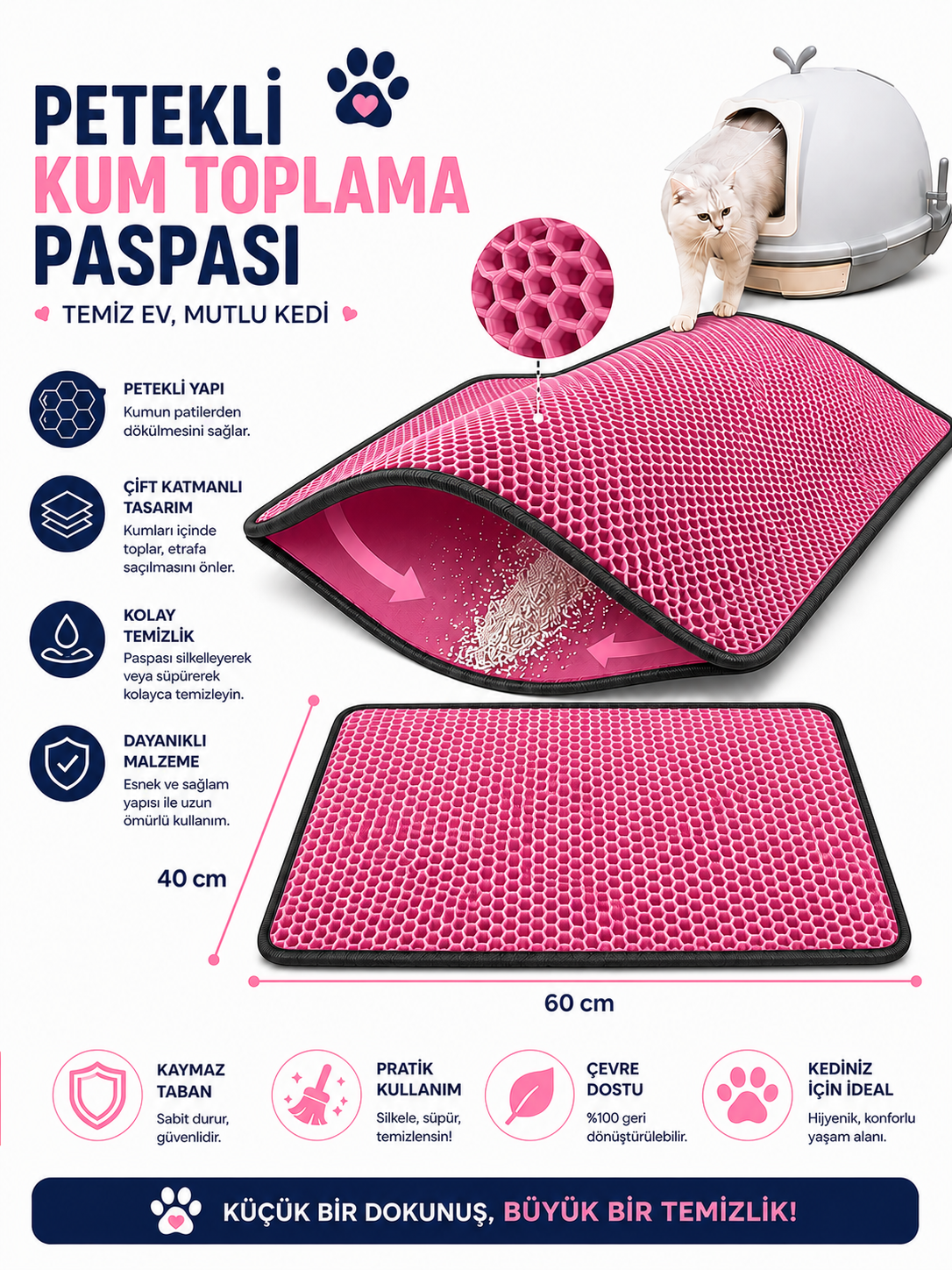 ANNE YAVRU TUVALET SET PEMBE