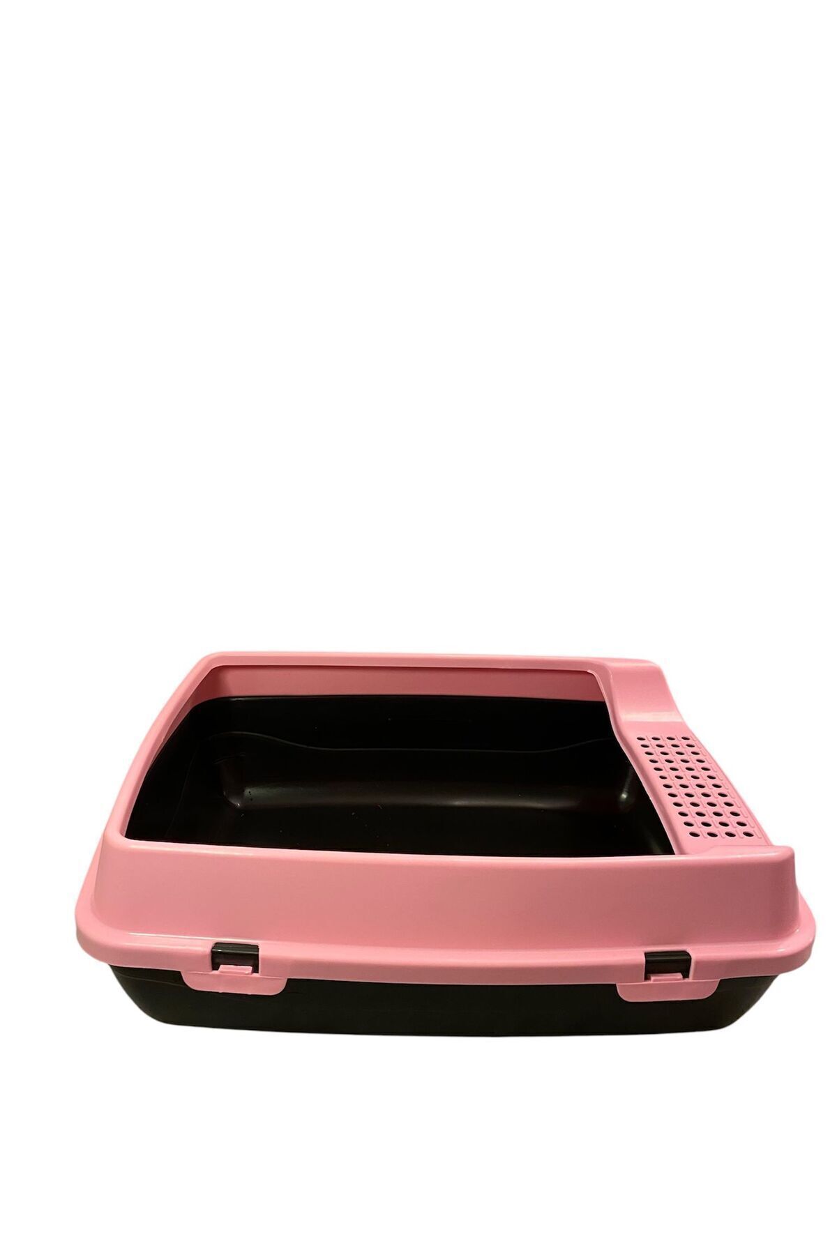 ELEKLİ AÇIK KEDİ TUVALETİ-PEMBE KÜREK HEDİYELİ