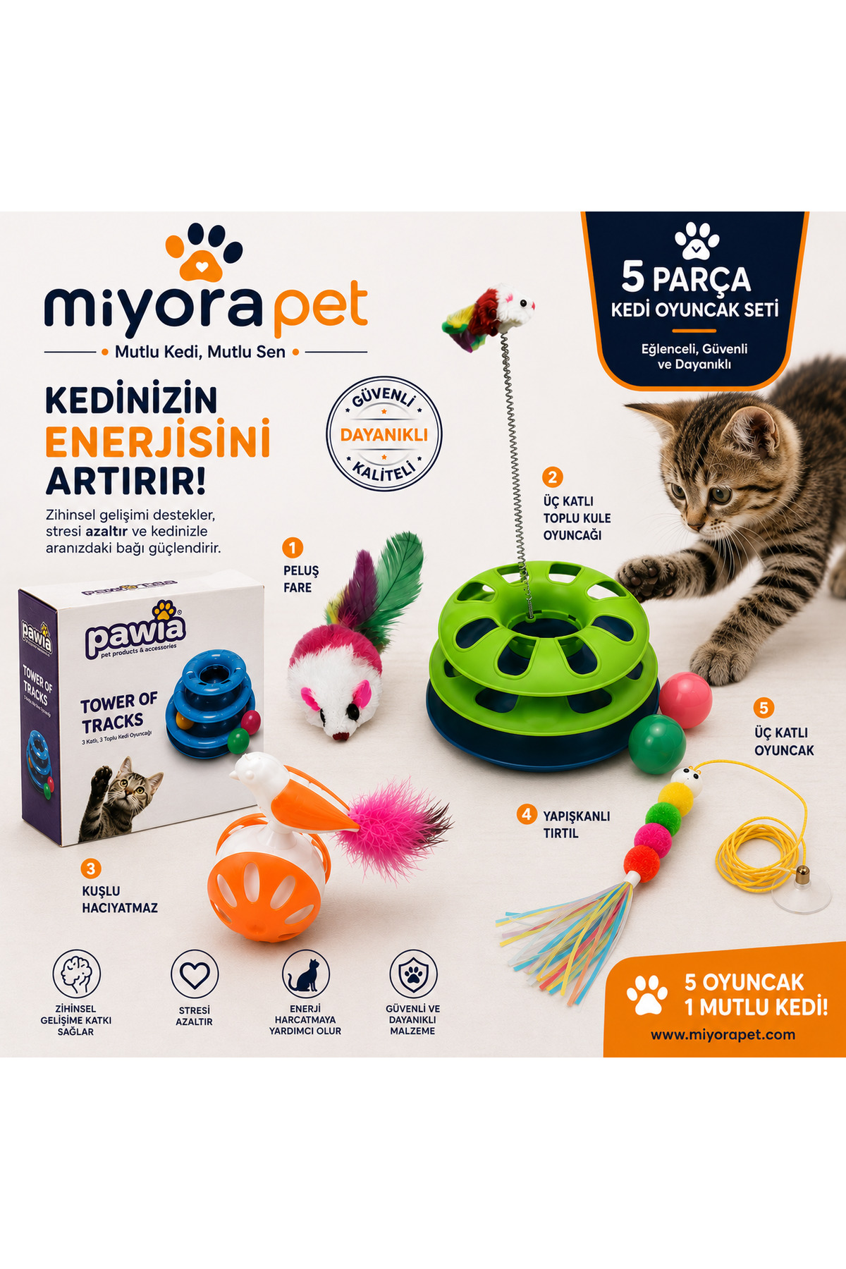 KEDİ OYUNCAK SET **5 PARÇA